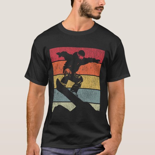 Snowboarden Snowboard  Retro Mountain 2 T-shirt (Voorkant)