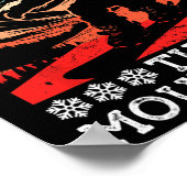 Snowboarden Snowboard  Retro Surfen op de M Poster (Hoek)