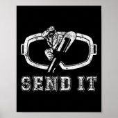 Snowboarden Snowboard  Retro Verstuur het Poster (Voorkant)