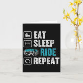 Snowboarden Snowboard Ride Eat Sleep Ride Herhaal Kaart (Gele Bloem)