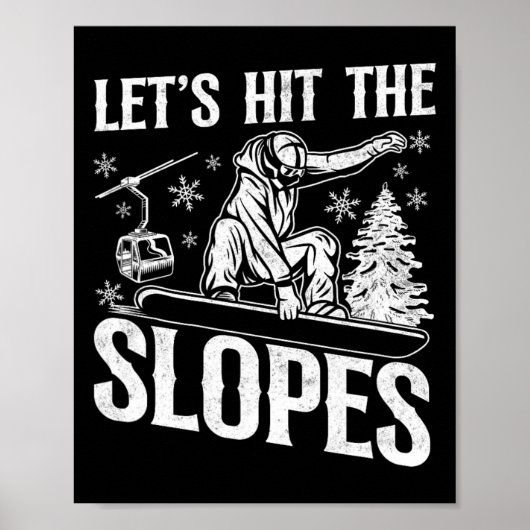 Snowboarden Snowboard Vintage 18 Poster (Voorkant)