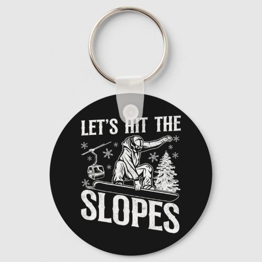 Snowboarden Snowboard Vintage 18 Sleutelhanger (Voorkant)