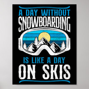 Snowboarden Snowboard Vintage Retro Ski Skisport G Poster
