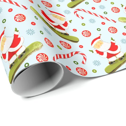 Snowboarden Snowboarder Kerstcadeau Cadeaupapier (Rol Hoek)
