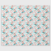 Snowboarden Snowboarder Kerstcadeau Cadeaupapier (Vlak)