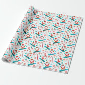 Snowboarden Snowboarder Kerstcadeau Cadeaupapier (Uitgerold)