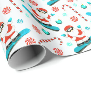 Snowboarden Snowboarder Kerstcadeau Cadeaupapier