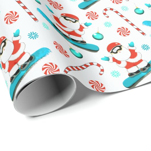 Snowboarden Snowboarder Kerstcadeau Cadeaupapier (Rol Hoek)