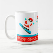 Snowboarden Snowboarder Kerstmis Koffiemok (Links)