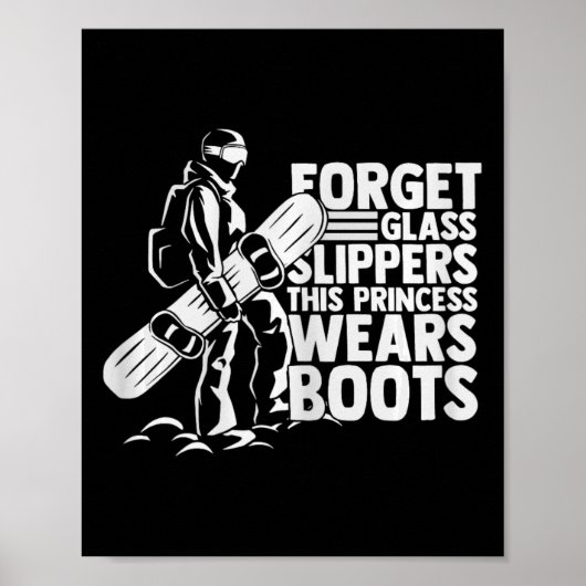 Snowboarden Sport Grappig Rijden Snowboard Competi Poster (Voorkant)