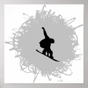 Snowboarden stijl poster