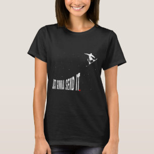 Snowboarden stuurt het gewoon grappige Snowboard R T-shirt