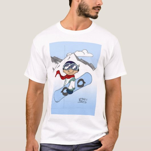 snowboarden t-shirt (Voorkant)
