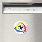 Snowboarden Tricolor Emblem Magneet (Insitu (Vaatwasser))
