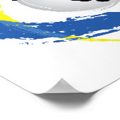 Snowboarden Tricolor Emblem Poster (Hoek)