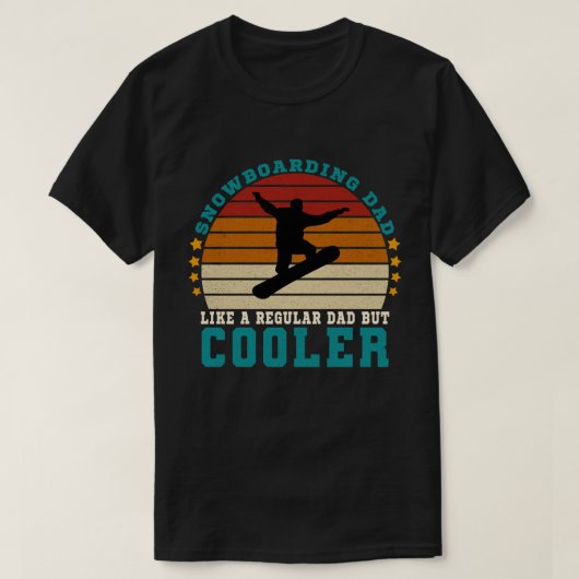 Snowboarden vader als een gewone vader, maar coole t-shirt (Design voorkant)