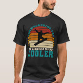 Snowboarden vader als een gewone vader, maar coole t-shirt (Voorkant)