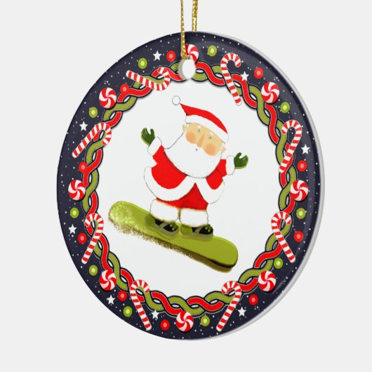 Snowboarden Vakantie Gift Keramisch Ornament (Links)