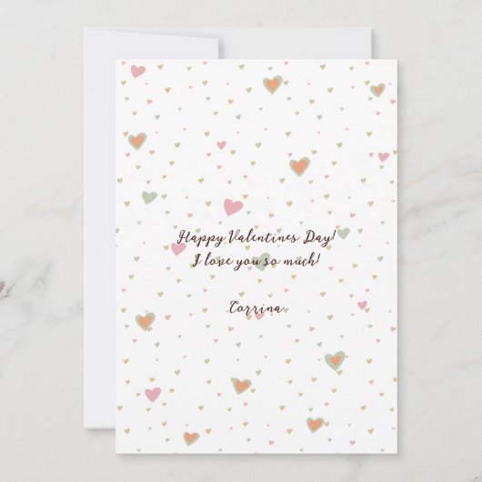 Snowboarden Valentijnse Feestdagenkaart (Achterkant)