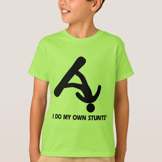 Snowboarden van mijn eigen stunts t-shirt (Voorkant)