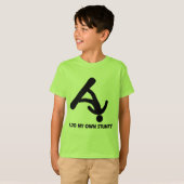 Snowboarden van mijn eigen stunts t-shirt (Voorkant volledig)