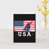 Snowboarden Verenigde Staten Amerikaanse Vlag Snow Kaart (Gele Bloem)