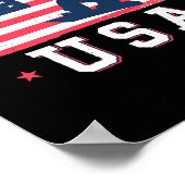Snowboarden Verenigde Staten Amerikaanse Vlag Snow Poster (Hoek)