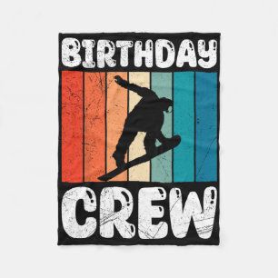 Snowboarden Verjaardag Crew Snowboarder Kinder vri Fleece Deken