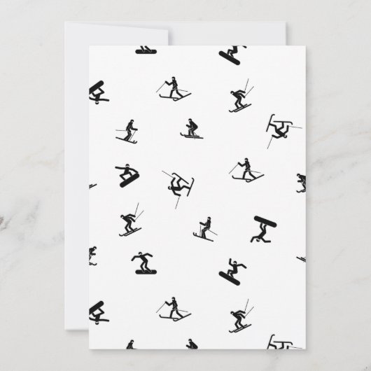 Snowboarden Verjaardagsfeestuitnodiging Kaart (Achterkant)