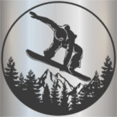 Snowboarden Vinyl Sticker (Voorkant)