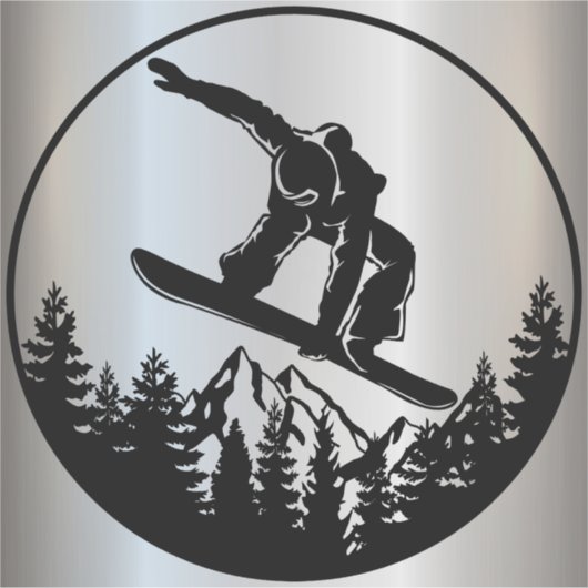 Snowboarden Vinyl Sticker (Voorkant)