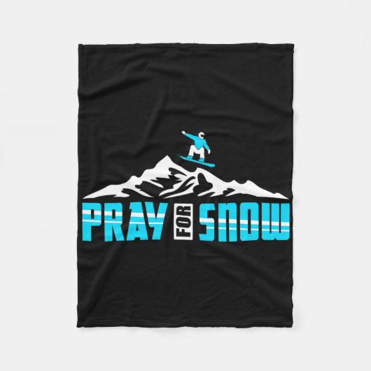 Snowboarden voor Gebed Sneeuw Jezus Fleece Deken (Voorkant)