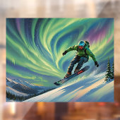 Snowboarden Window Cling Raamsticker (Vel 2)