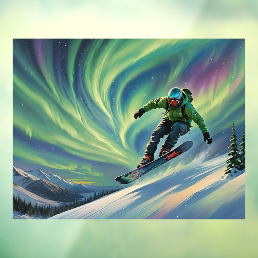 Snowboarden Window Cling Raamsticker (Vel 3)