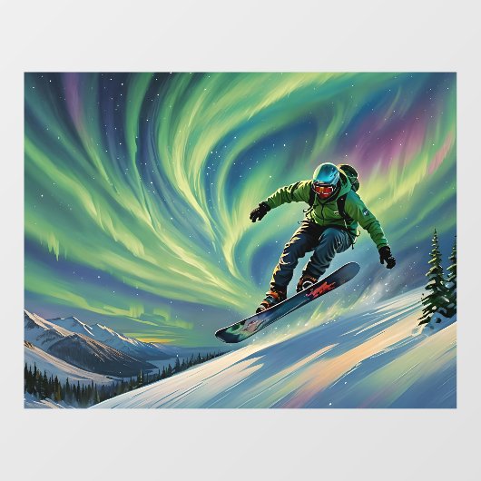 Snowboarden Window Cling Raamsticker (Vel)