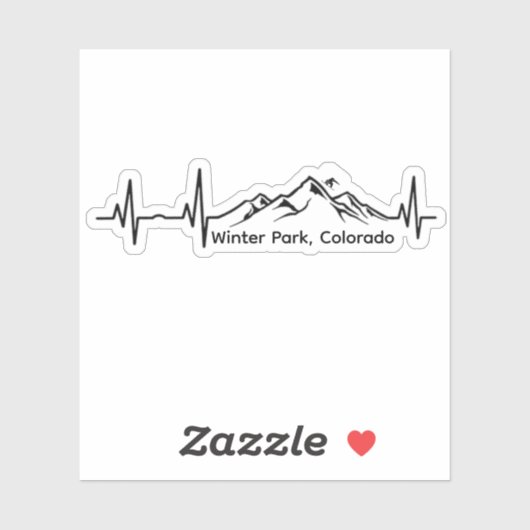 Snowboarden Winter Park Hartslag Sticker (Vel)