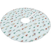 Snowboarden Winter Skiën Kerstmis Vibe Patroon Kerstboom Rok (Gekanteld)