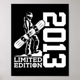 Snowboarder 12e verjaardag Snowboard 2013 Snowboar Poster
