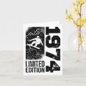 Snowboarder  1974 Birthday Snowboarding Sno Kaart (Gele Bloem)