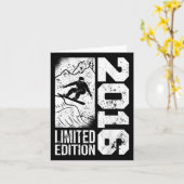 Snowboarder  2016 Verjaardag Snowboarden Sno Kaart (Gele Bloem)