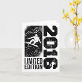 Snowboarder  2016 Verjaardag Snowboarden Sno Kaart (Gele Bloem)