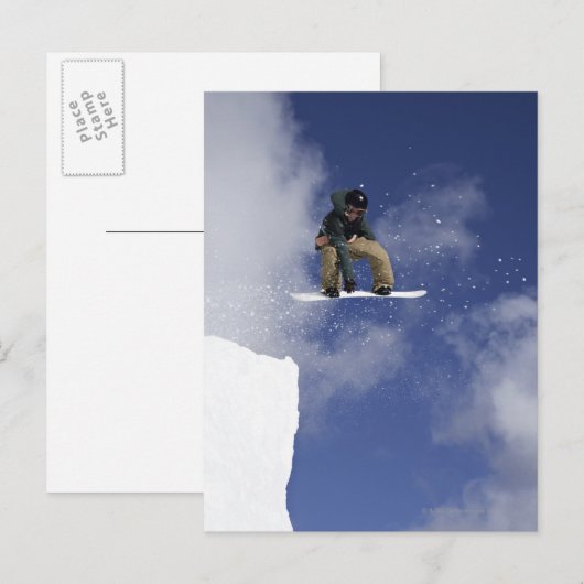 Snowboarder 2 briefkaart (Voorkant / Achterkant)