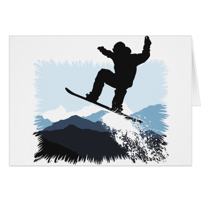 Snowboarder Action Jump (Voorkant Horizontaal)