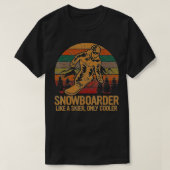 Snowboarder als een skibokarton dat alleen wolder  t-shirt (Design voorkant)