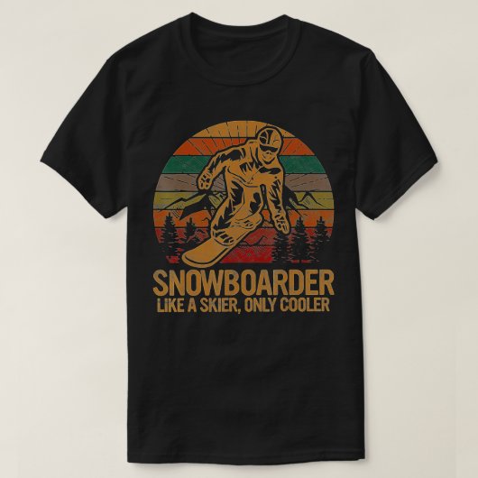 Snowboarder als een skibokarton dat alleen wolder  t-shirt (Design voorkant)