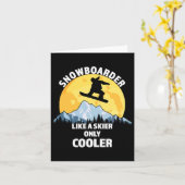 Snowboarder als een skiër die alleen maar koeler i kaart (Gele Bloem)