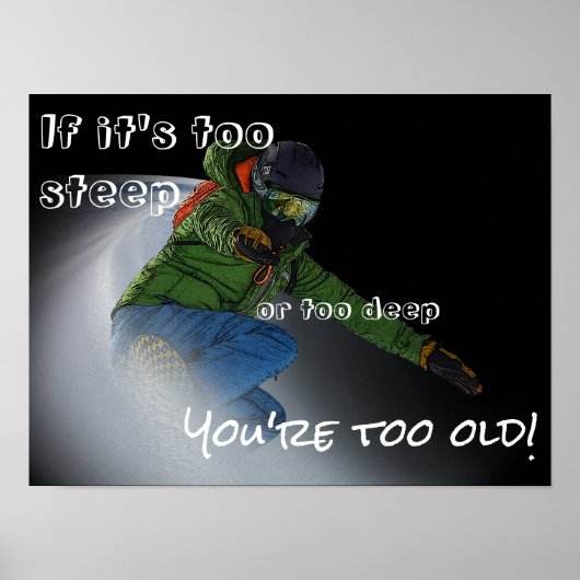 Snowboarder - Als het te steil is Poster (Voorkant)