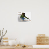 Snowboarder - Als het te steil is Poster (Keuken)