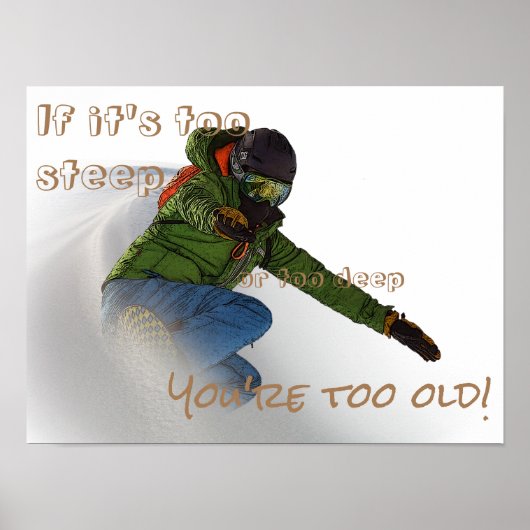 Snowboarder - Als het te steil is Poster (Voorkant)