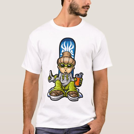 Snowboarder and soda t-shirt (Voorkant)